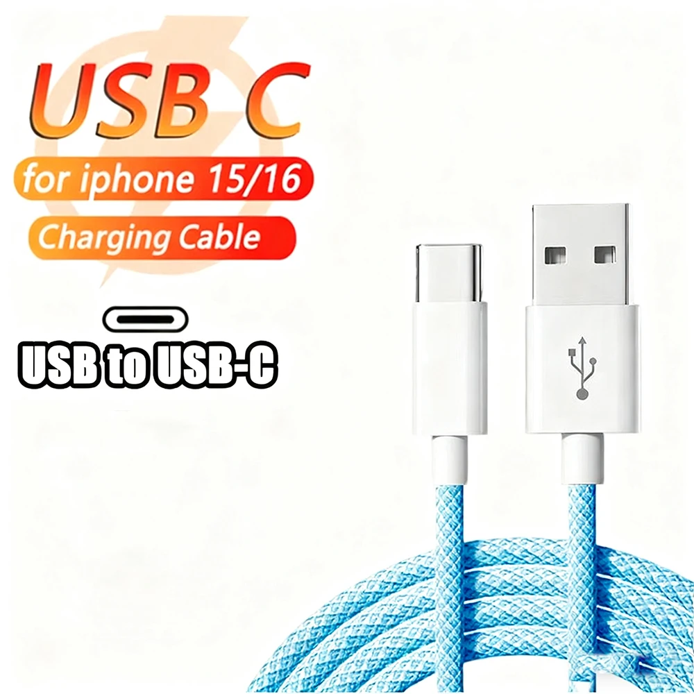High-Speed 20W USB-A to USB-C Charging Cable - Durable Weaving Design