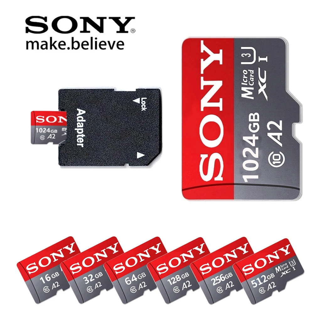 

SONY High Speed Memory Micro SD Card 256GB 512GB Flash SD Card 1TB Class 10 Micro Card 128GB TF Card For Phones Tablets Camera