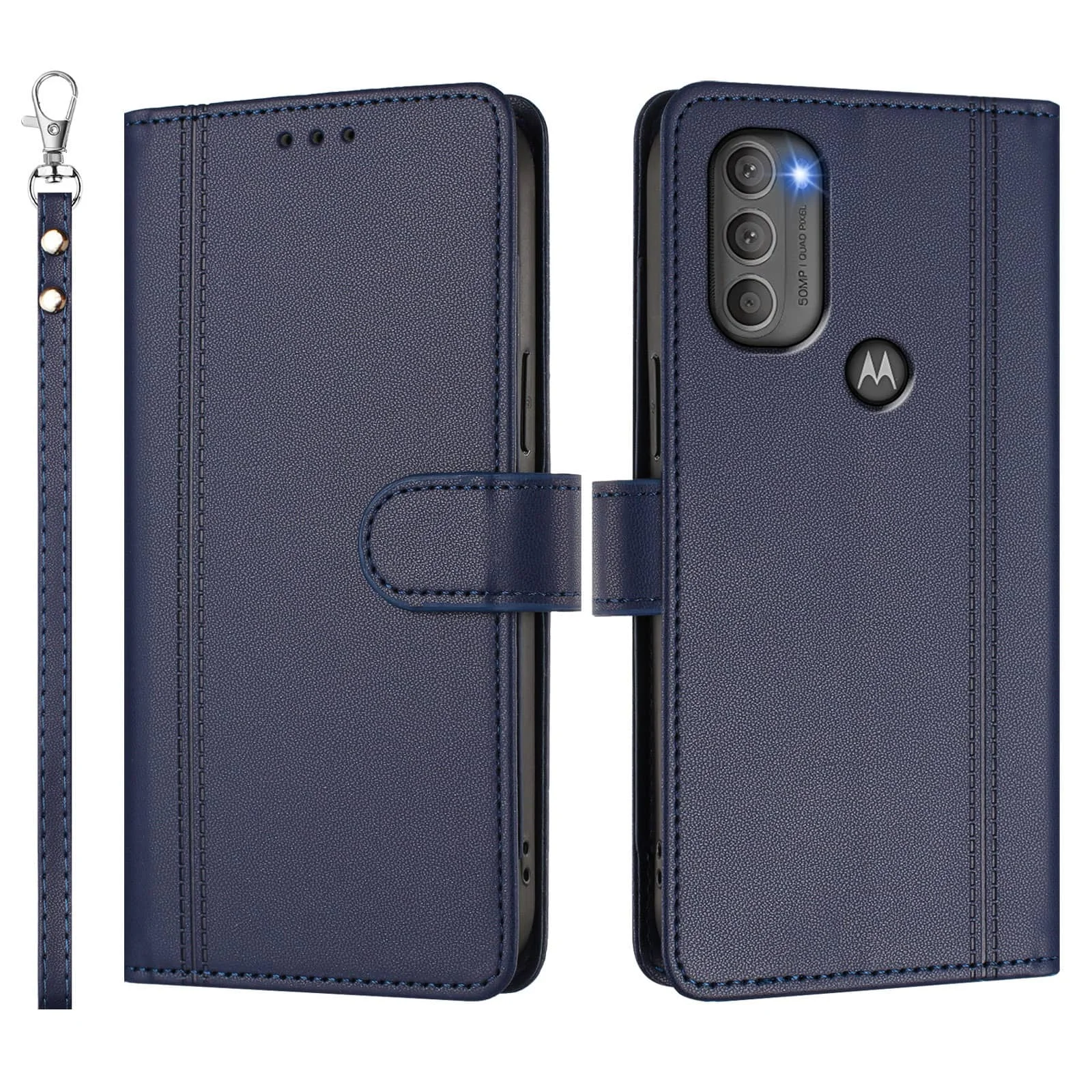 Slim Flip Magnetic Clasp Wallet Case with Enhanced Protection