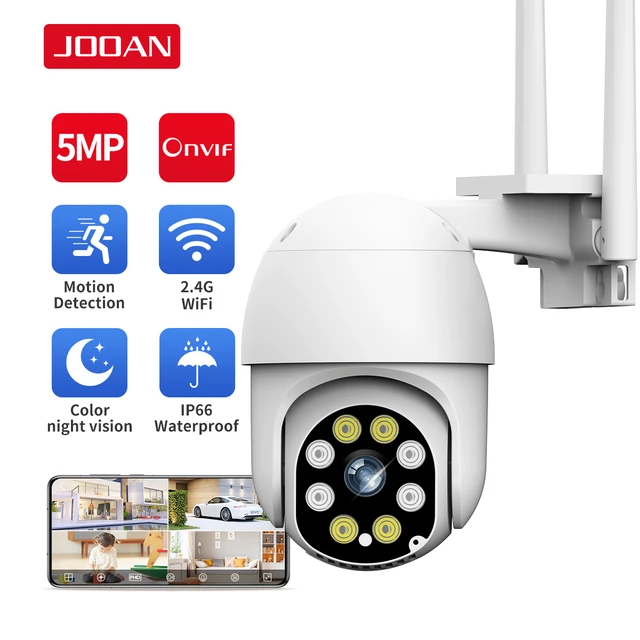 JOOAN-Caméra de surveillance extérieure PTZ IP WiFi HD 3MP, dispositif de  sécurité sans fil, étanche, avec n'aime numérique x4, enregistrement  intégral, audio et protocole ONVIF - AliExpress