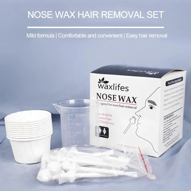 100gNoseEarHairRemovalWaxKitPainlessEasyMensNasalWaxingLightweightPortableHair