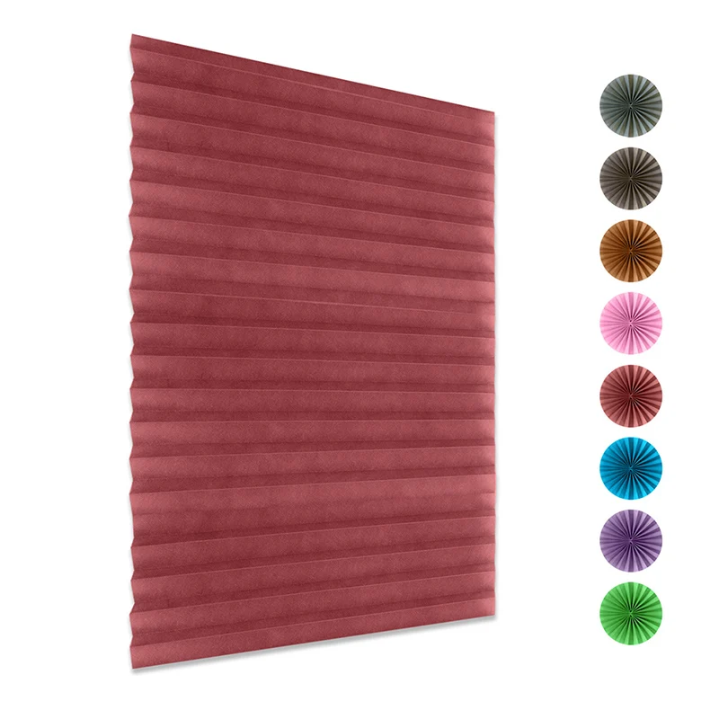 thumbnail image 1 of Persianas plisadas autoadhesivas, cortinas opacas para ventanas de cocina, baño, balcón, cortinas para ventanas de café u oficina, 1 of 5
