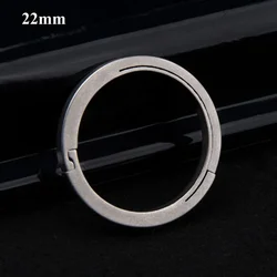 Premium Titanium Alloy Key Ring - Lightweight & Durable Keychain with Buckle Pendant - Stylish Men's Accessory and Creative Gift (22mm Style 3)