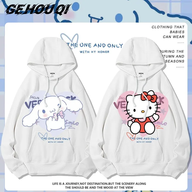 

Sanrio Co-branded Hoodie Women Ins Trend Autumn Coat Hellokitty Yugui Dog Kulomi Clothes Cotton