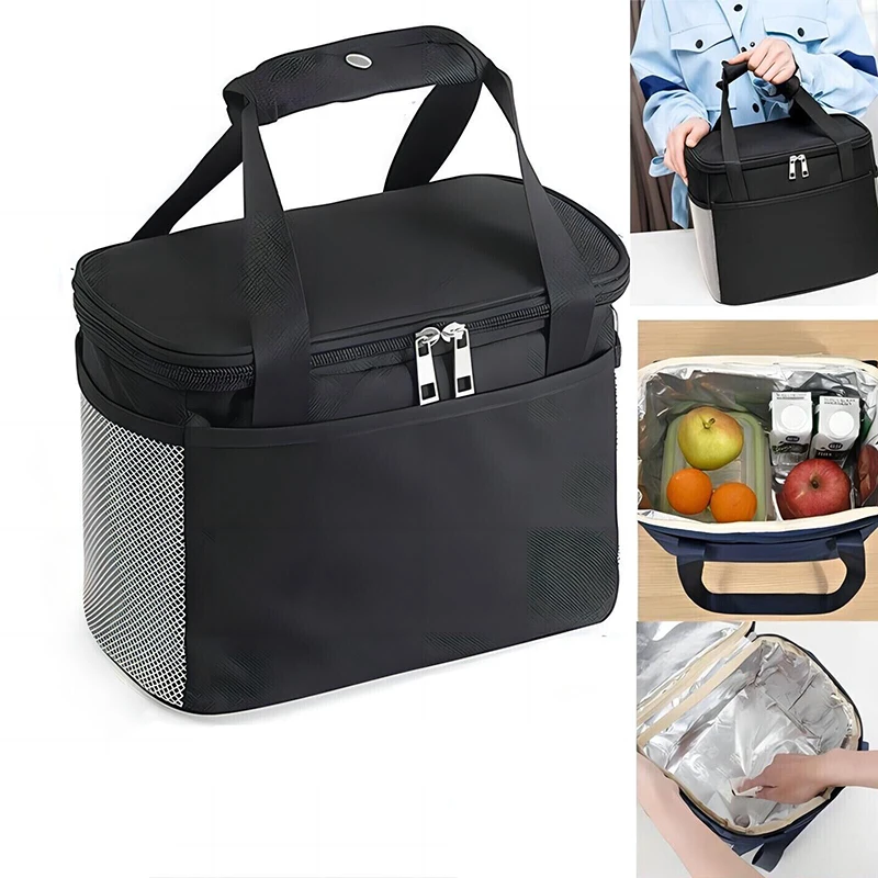Large Capacity Cooler Bag with Hard Liner Durable Waterproof Insulated Picnic Lunch Bag Box Cooling Handbag For SUV Car Camping