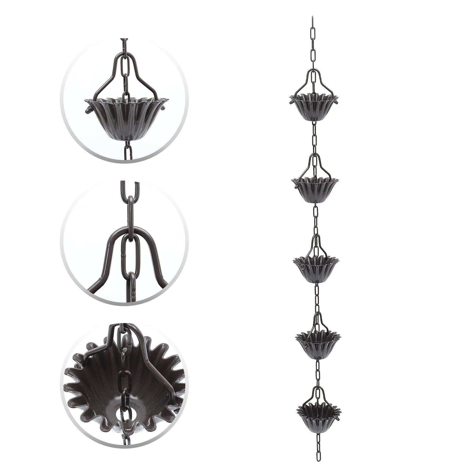 

Rain Chain Decorative Durable Decorate Hanging Decoration with Function Courtyard Gutter Aluminum Alloy Replacement Chains