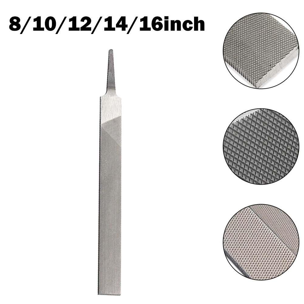 High Carbon Steel Flat Head File Coarse Medium Fine Tooth Deburring Wood Trimming Carpenter Metal Grinding Polishing Hand Tools