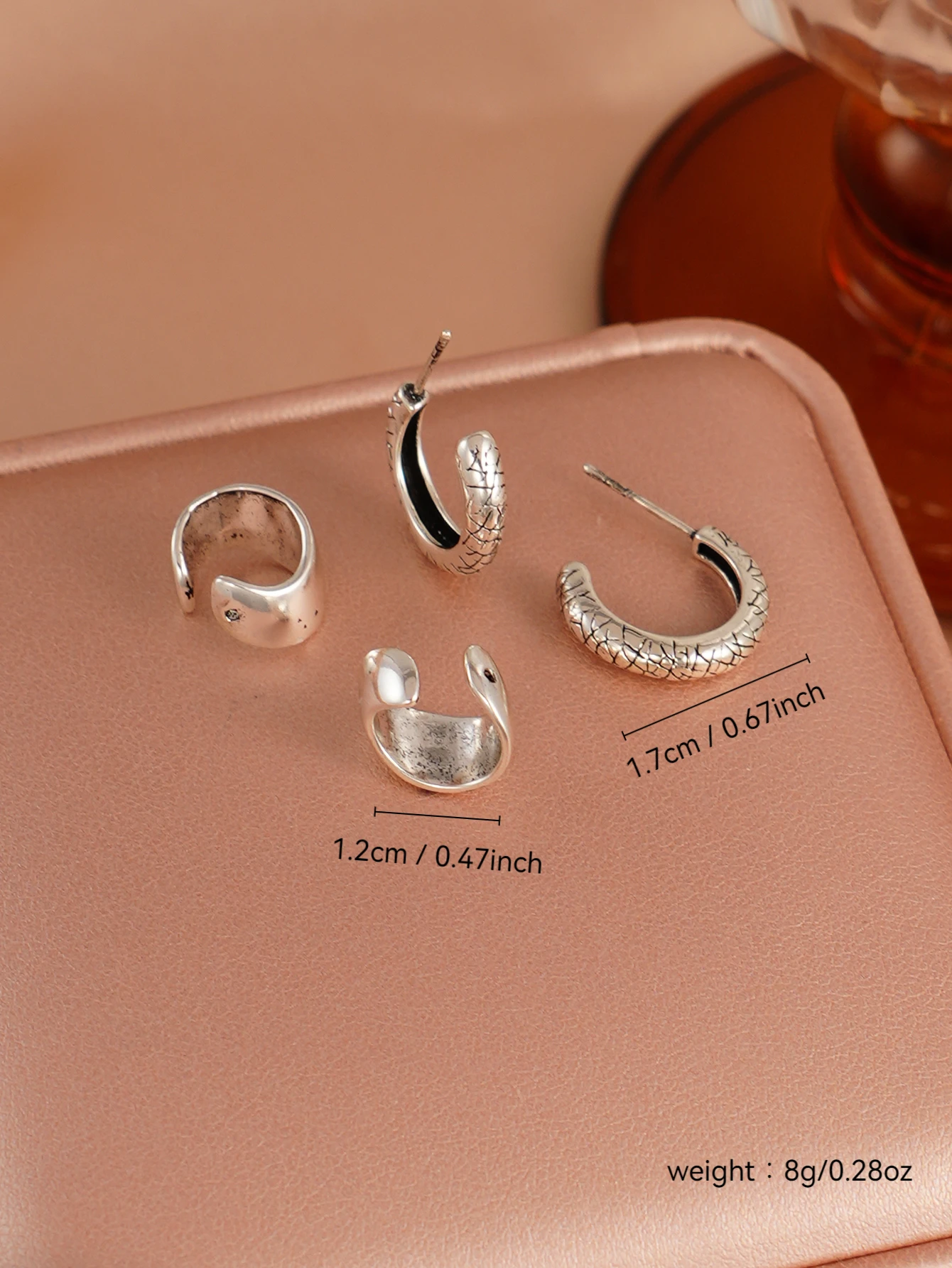 Retro Ethnic Silver Earclip Earstuds Women’s Fashion Jewelry