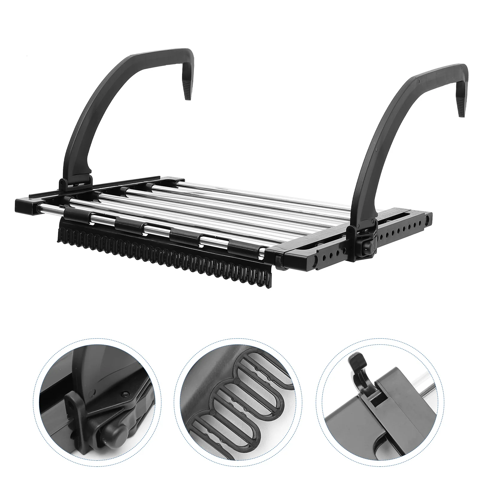 

Clothes Drying Rack Balcony Railings Folding Laundry Clothes Dryer Windproof Towel Storage Rack Home Hanging Rack for Clothes