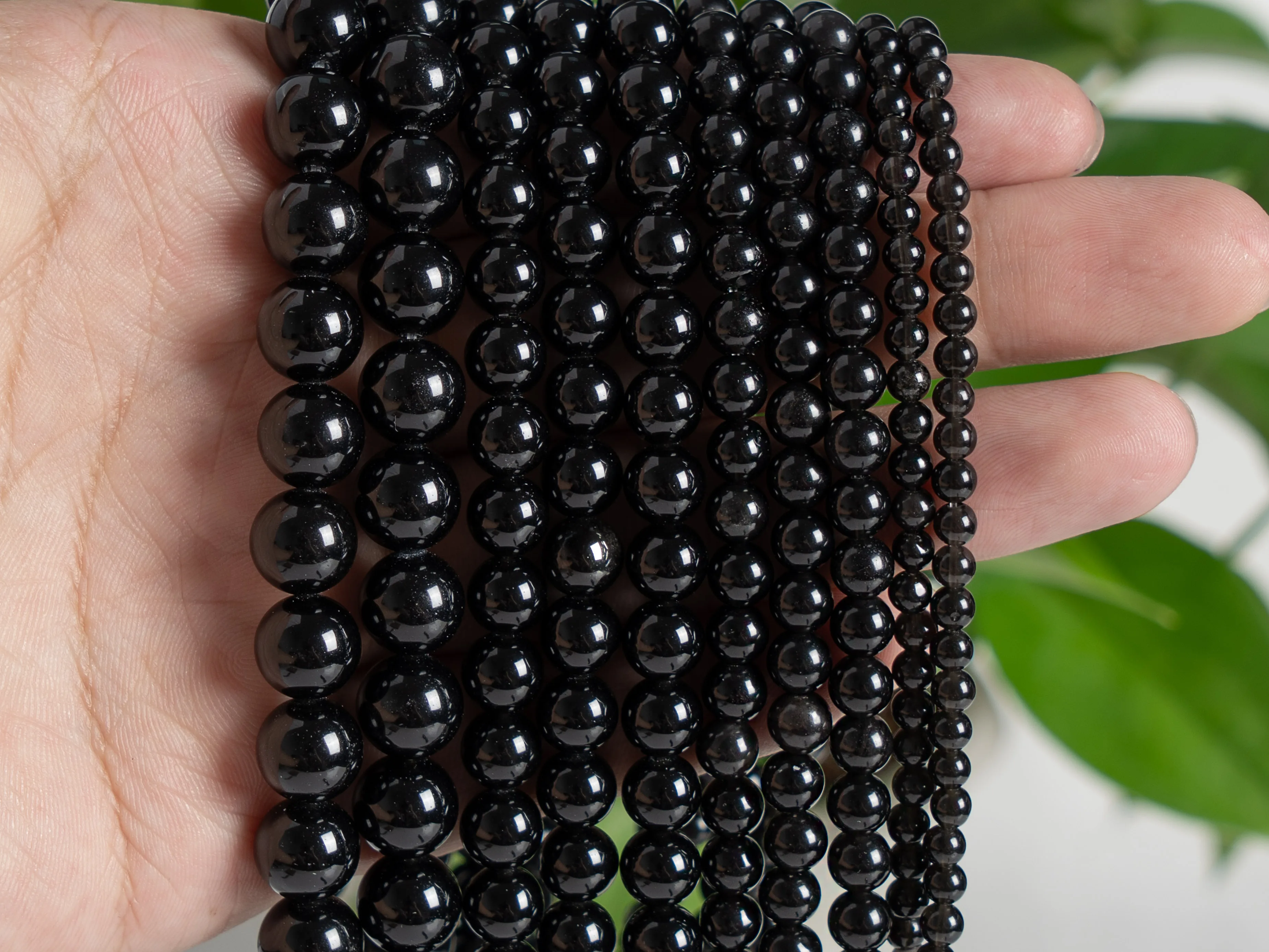 Natural Black Hematite Grade AAA Round Gemstone Loose Beads 2/3/4/6/8/10MM