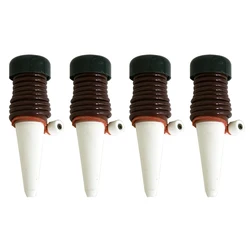 Plant Self - Watering Spikes, Automatic Irrigation Devices for Garden and Flower Care, Set of 4 (WHITE)