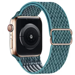 Bohemian Elastic Nylon Strap - S10 - 42 41 40 38mm (Celestial teal 6)