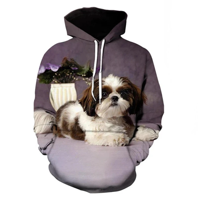 

Comfortable Tops Men's And Women's Hoodies 3d Printed Cute Puppy Pattern Streetwear Casual Loose Oversized 5xl Men's Pullover