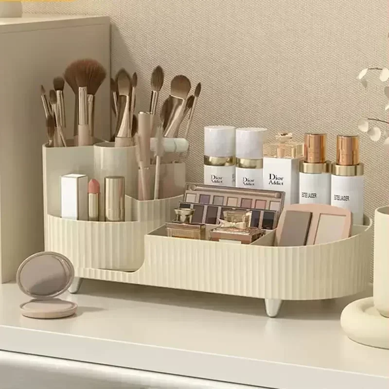 

Large Rotating Storage Countertops,desk Makeup Holder Bathroom Capacity for Vanity Brush Decor Container 360° Organizer