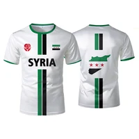 New Syria Football Jersey Men's Sports T-shirts Syrian Flag Street Oversized Tops Unisex Casual Graphic T-shirts Mens Gifts 1