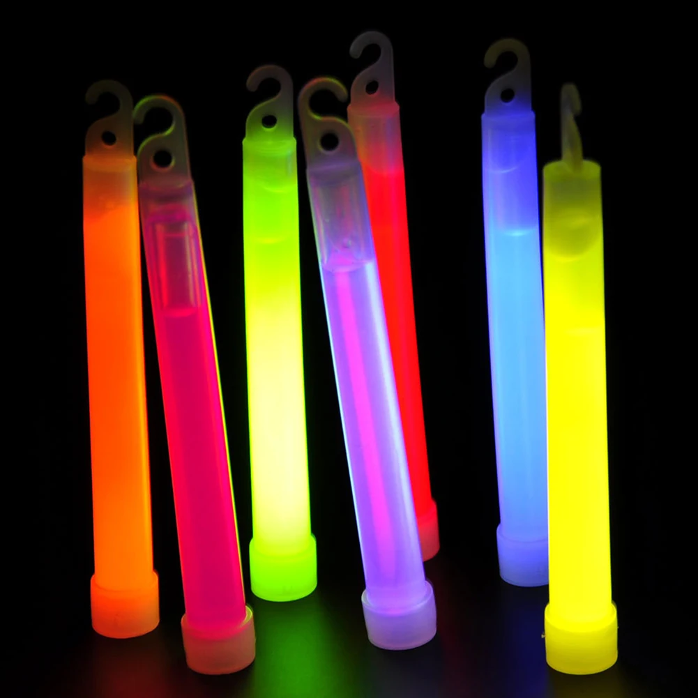 1Pc Fluorescence Light Glow Sticks with Hook for Hiking Camping Outdoor Light Stick Outdoor Emergency Lighting SOS
