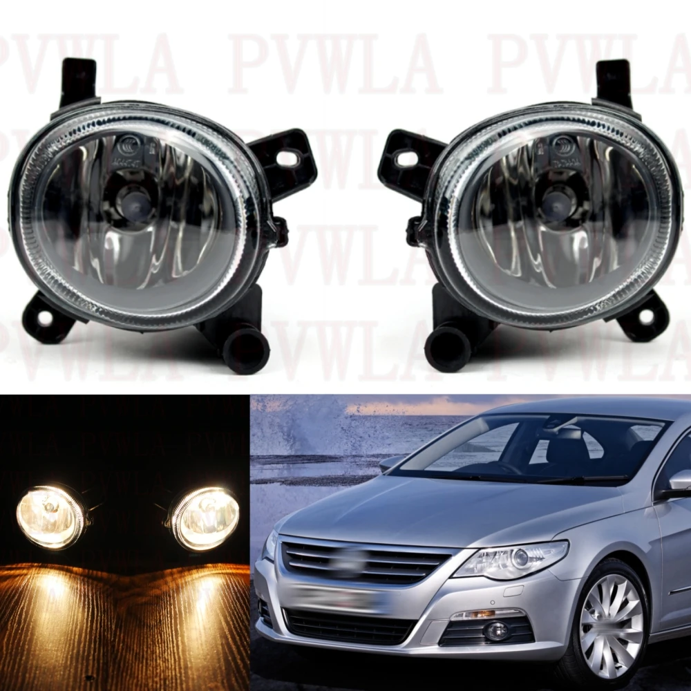 

Pair Front Bumper Fog Lights Lamp With Halogen Bulbs 8T0941699A 8T0941700 For VW Passat CC 2008 2009 2010 2011
