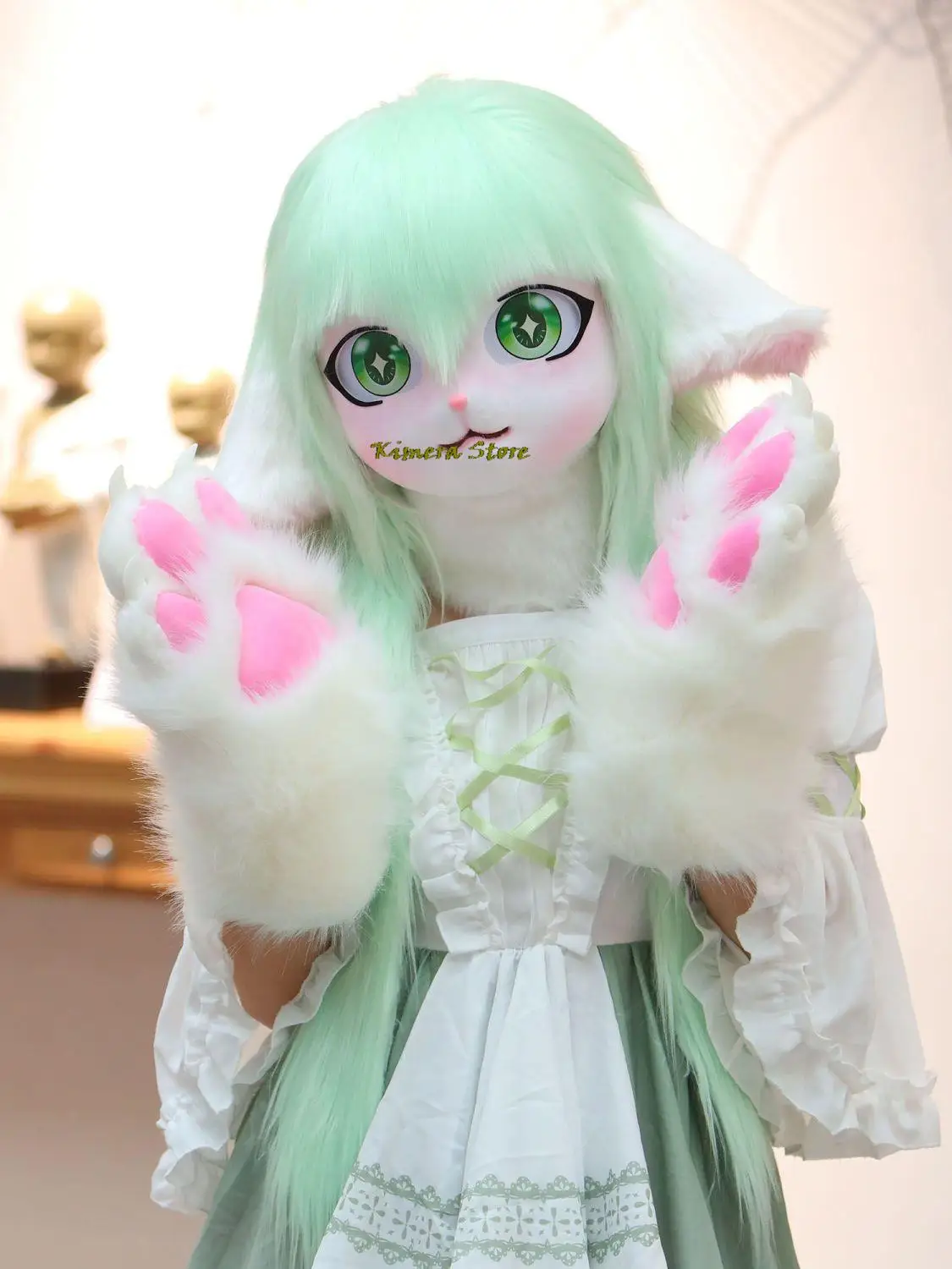 Fursuit Kigurumi Headsets Furry Cosplay Costumes Rubbit Doll Cat Costumes Animal Heads Wearable Kig Headsets Lolita