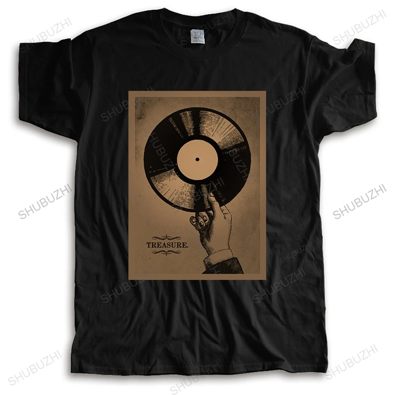 

Новая летняя футболка, черные топы для мужчин, футболка с круглым вырезом, постер, диски, винил, ретро, крутая, стиль унисекс, бренд Shubuzhi, хлопковая футболка