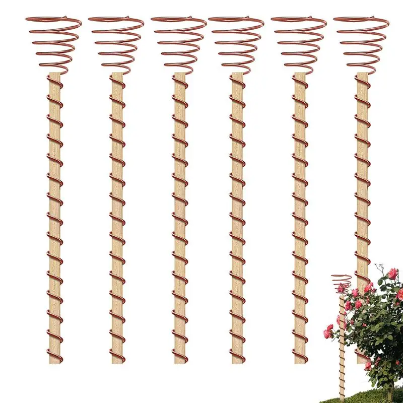 

Copper Stakes For Gardening 6PCS 12Inch Electro-Culture Copper Coil Gardening Antennas Long Garden Copper Stakes Copper Coil