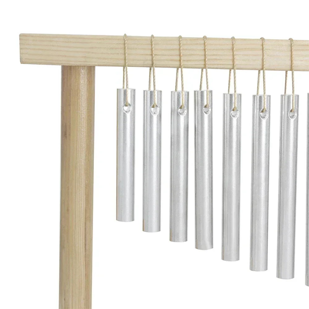 Wind chime stand standing wooden frame playing wind chime 20 tone with stick percussion instrument decoration