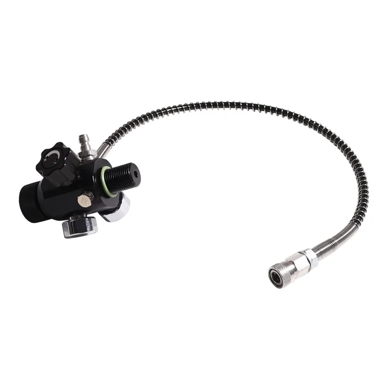 6000Psi 630Bar High Pressure Tank Filling Station Scuba Diving Valve Double Gaug