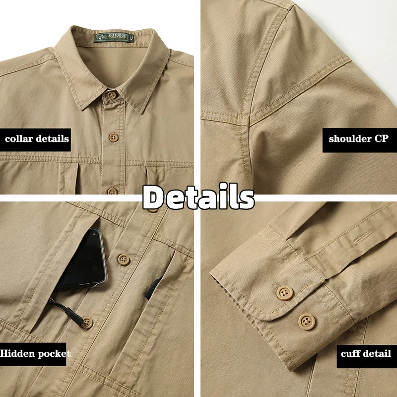 Camicia Uomo Maniche Lunghe UV - Traspirante E Antirughe, Per Escursionismo, Pesca E Golf - Foto 6