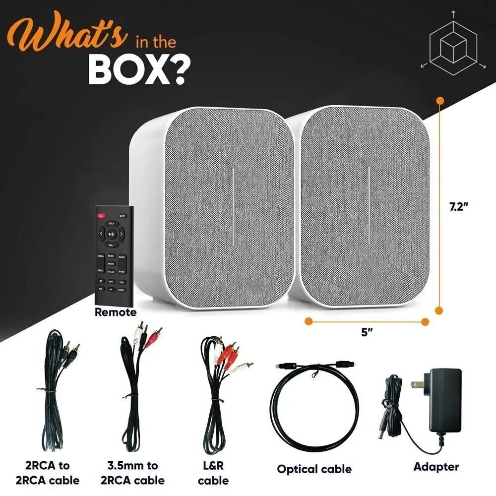 Bestisan 60W Active Amplifier Speaker PC TV Home Theater 3D Surround Sound System Subwoofer Frequency Divider Bluetooth Speakers