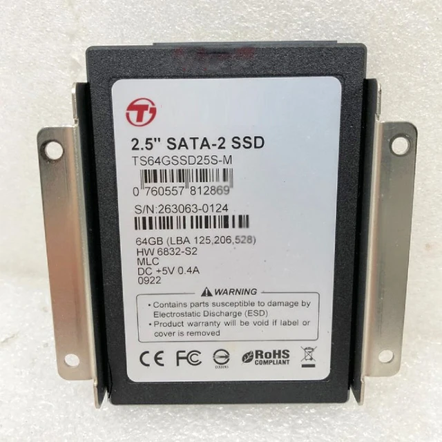 TS64GSSD25S-M для передачи данных 263063 -0124 SATA-2 SSD 64 ГБ 2,5 дюйма Промышленный медицинский твердотельный накопитель 2