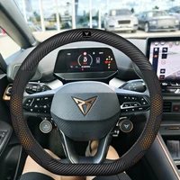 Car Breathable Anti-Slip Suede Leather Steering Wheel Cover For Cupra Formentor Terramar Tavascan Ateca Born Leon ST IBIZA Raval 4