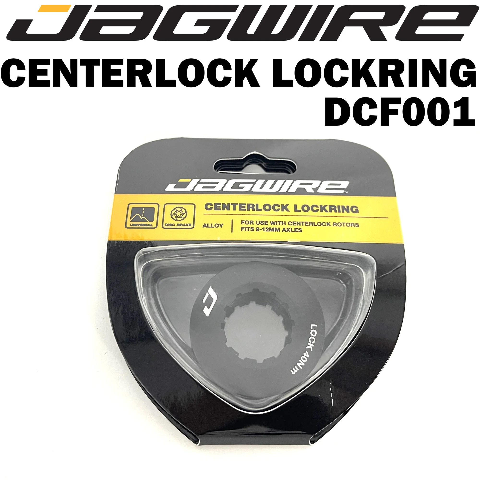 

Jagwire Center Lock Disc Brake Rotor Lock Ring for 9-12mm Axles, Alloy, Black FOR USE WITH CENTERLOCK ROTORS FITS 9-12MM