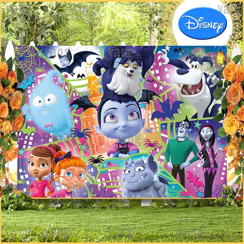 Sfondo Fotografico Colorato Ragazze Disney Banner Personalizzato Junior Vampirina Festa Di Compleanno Decorazione Del Fumetto Sfondo Fotografico