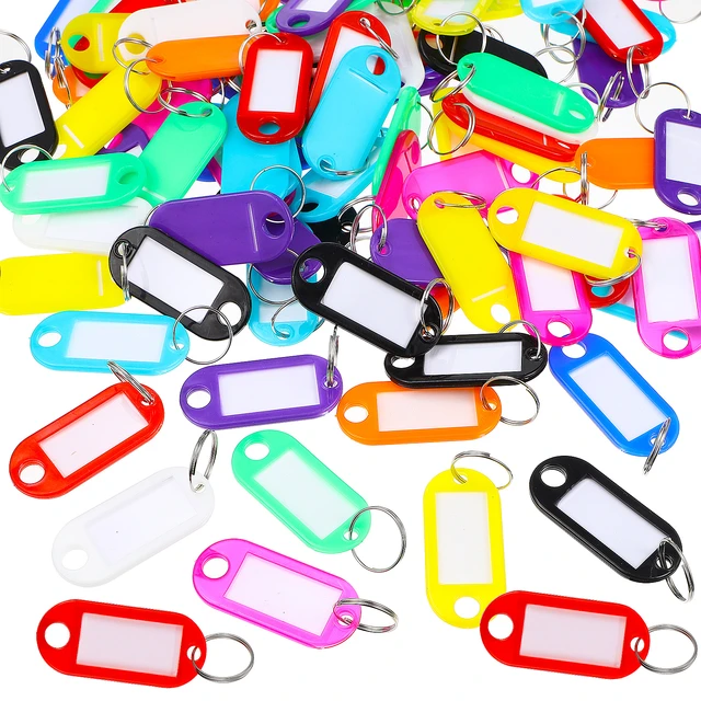 200 Pcs Key Ring Gift Tag Keychain for Keys Key Rings for Car Keys Key  Labels Keychains for Car Keys Key Identifiers Covers Label Tags  Multi-Function