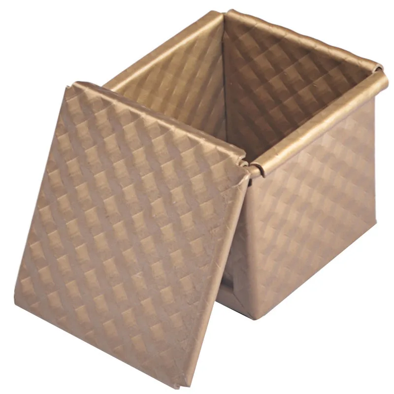 Square Loaf Pan Toast Mold Bread Pan Pullman Loaf With Lid Cover Non-Stick Mini Water Cube Toast Box
