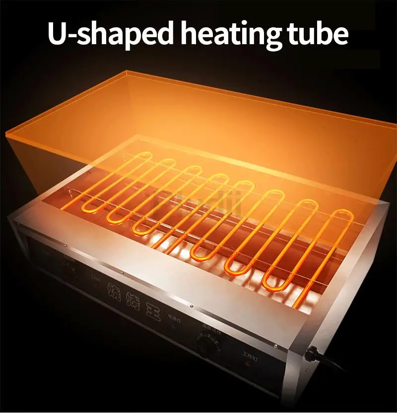 S61aa74a682034559aabb45a188a6d0f8w küchexyz.de Best Price | Fast Delivery |Quality Product Smokeless Electric BBQ Grill Commercial StainlessSteel Kebab Rotisserie Oven 8000W Grilling Machine Restaurant Kitchen Equipment