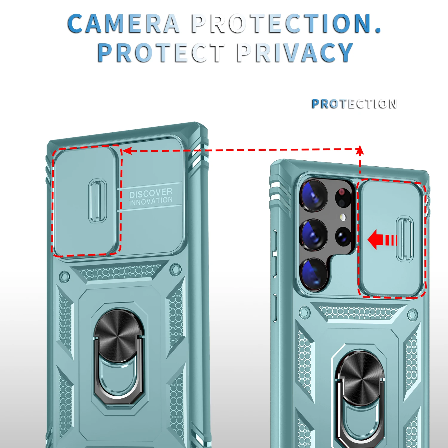 Per Samsung S23 Ultra Anti-Fingerprint Slide Lens Protection Armor Case Per Samsung Galaxy S23 Ultra S 23 Plus S23Ultra Cover