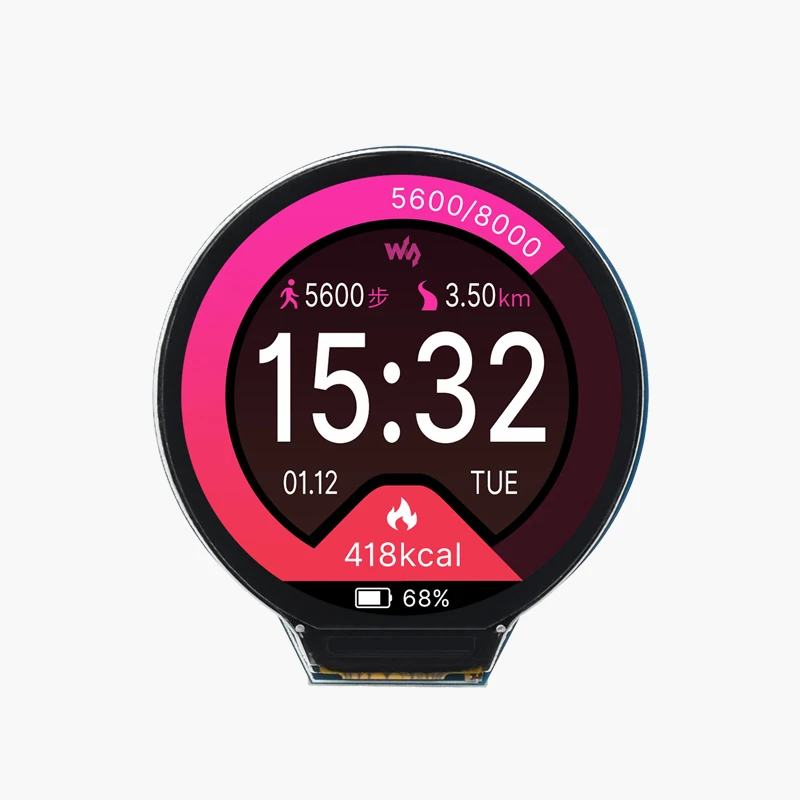   PICO RP2040  , º 1.28 ġ  LCD ÷ ȭ, ӵ, ̷ν 