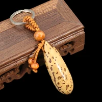Personality Creative Natural Material Polished Thousand Eyes Bodhi Handlebar Key Chain Pendant DIY Car Pendant School Bag Buckle 2