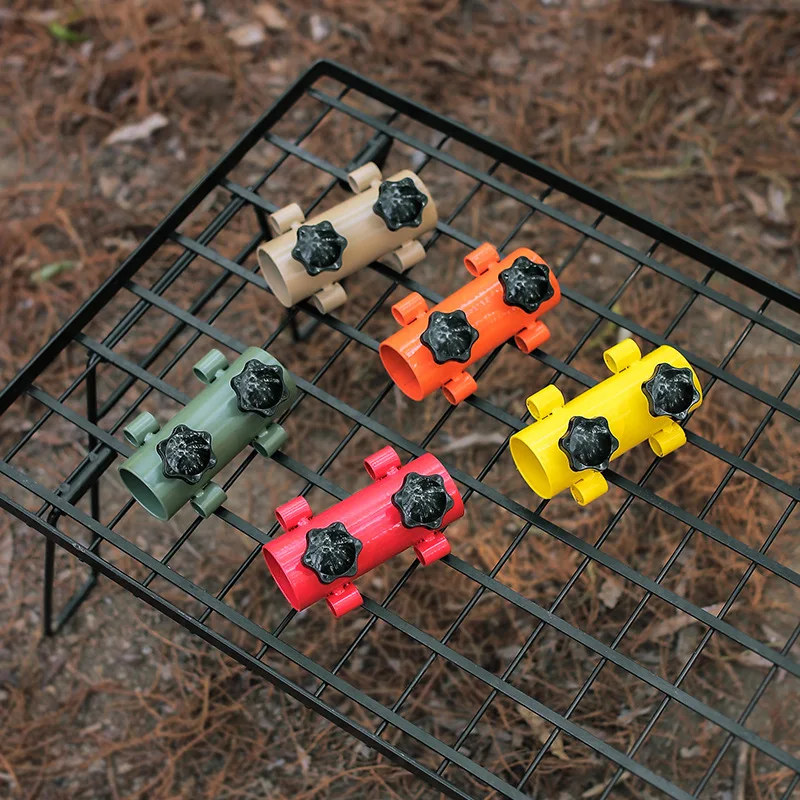 

Colorful Ceiling Pole Holder Awning Canopy Pole Fixing Pipe Ground Holder Windproof Adjustable Outdoor Camping Tent Accessories