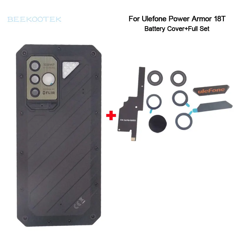 AQGG Custodia per Ulefone Power Armor 18T Ultra (6.58) con 2 X Vetro Temperato Pellicola Protettiva, Ultra Sottile Antiurto AntiGraffio Nero Morbida Silicone TPU Cover per