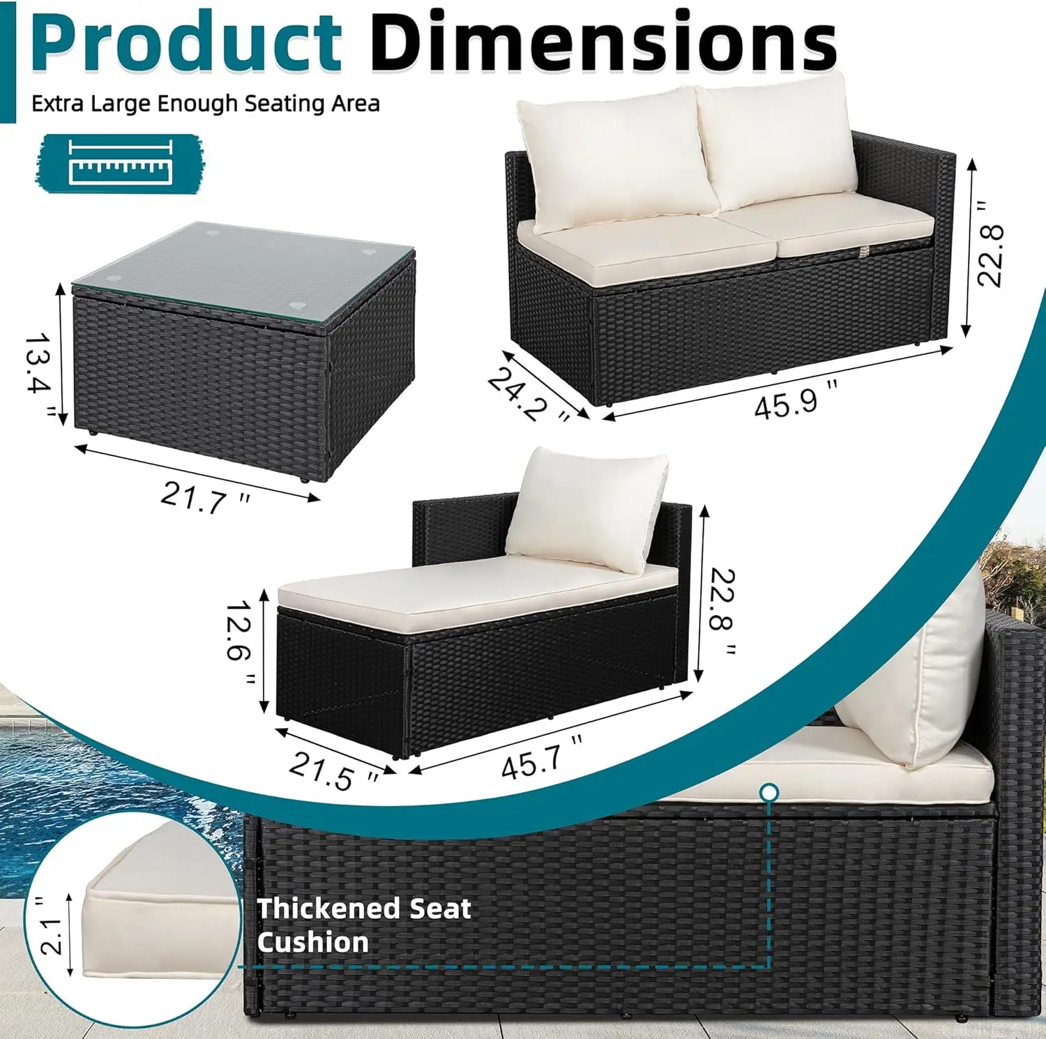 Outdoor Rattan Sofa Set