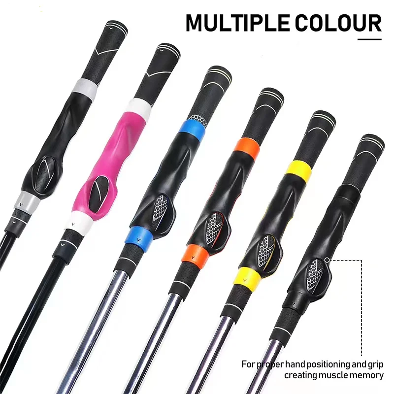 Golf Grip Trainer Attachment Outdoor Golf Swing Trainer Beginner Gesture Alignment Training Aid Correct Training Handy golf grip 2
