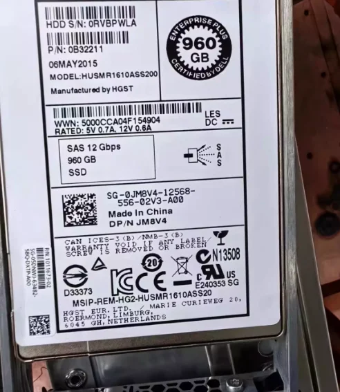 For HUSMR1610ASS200 0JM8V4 960G SAS SSD Solid State Drive