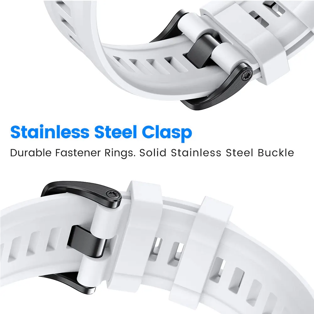 Silicone Smartwatch Wristband Bracelet – Premium Watch Strap, 22mm/26mm