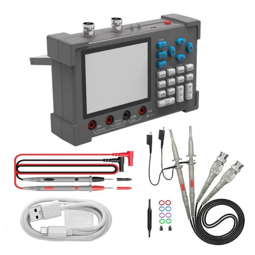 ZEEWEII DSO3D12 3.2 Inch Desktop Digital Oscilloscope 120M Bandwidth Dual Channel Multimeter and Signal generator 3 in 1 2