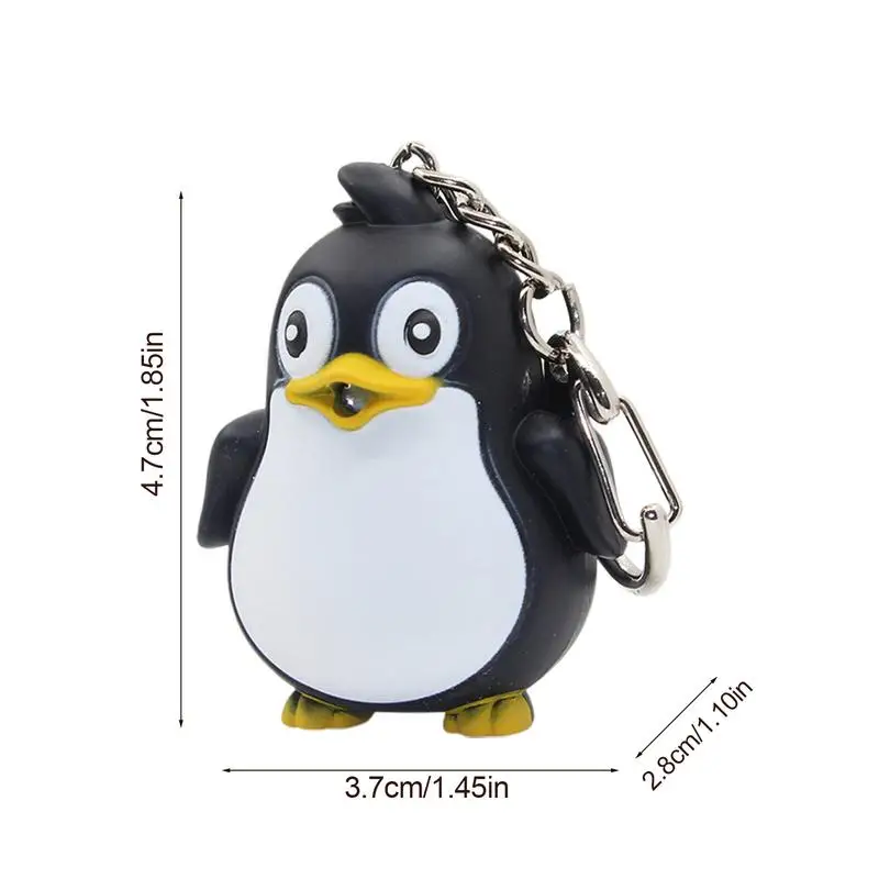 Penguin Keyring Adorable Pendant For Handbag Cute Animal Key Chain Sound Keychain With LED Bag Accessories Keychain Pendant For