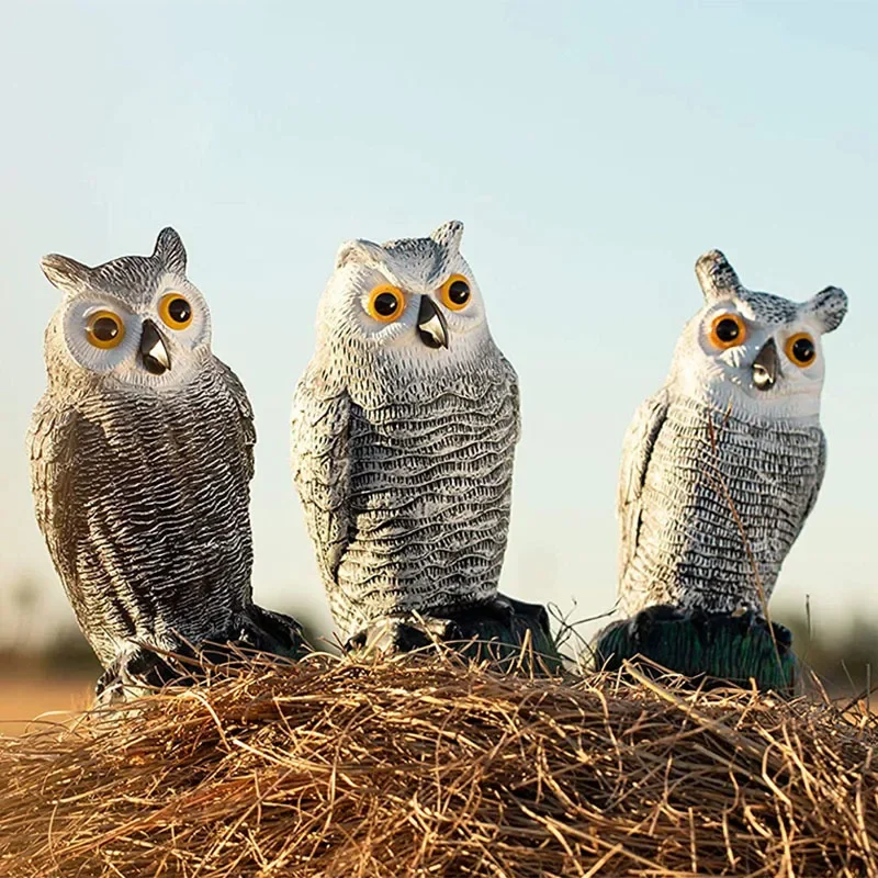 

Owl Decorative Animal Scarecrow Decor Lawn Garden Miniatures Figurine Home and Garden Statue Decoration Accessories
