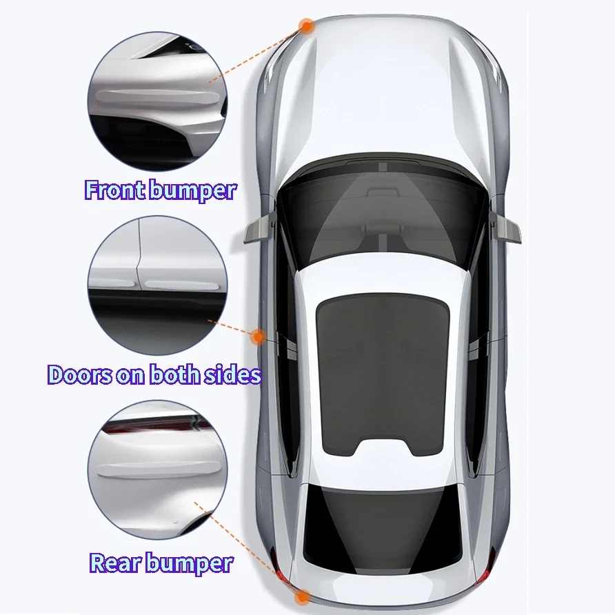 2Pcs Car Door Edge Protector Auto Moulding Trim Guards Anti Scratch Collision Bumper Protection Rubber Crash Bar Strip