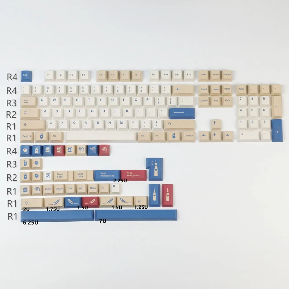 

GMK Soyamilk Clone Keycaps PBT Dye Subbed Cherry Profile Keycap For MX Switch Mechanical Keyboard GH60 GK61 GK64 96