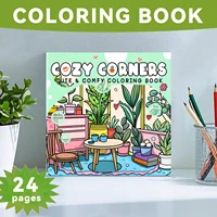 COZY CORNERS Coloring Book For Adults Teens Birthday Gifts Featuring Adorable Creatures In Cozy Hygges Moments For Relaxation 2